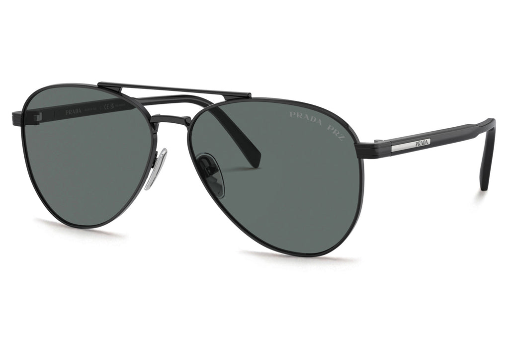 Prada - PR A58S Sunglasses Black with Dark Grey Polar Lenses (1AB5Z1)
