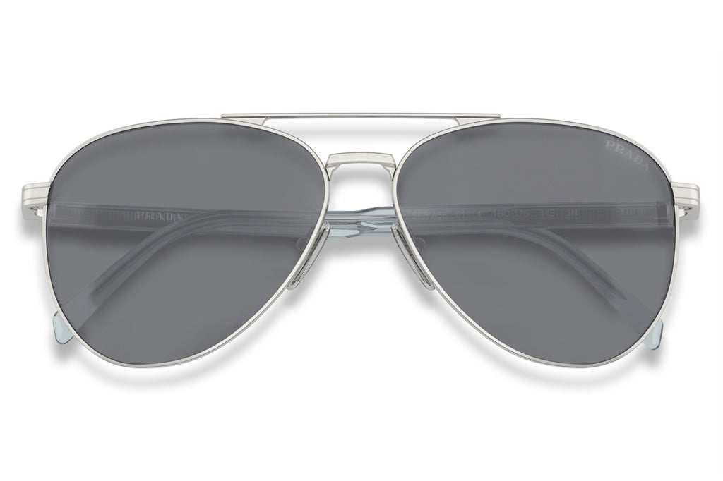 Prada - PR A58S Sunglasses Silver with Dark Grey Flash Silver Lenses (1BC175)