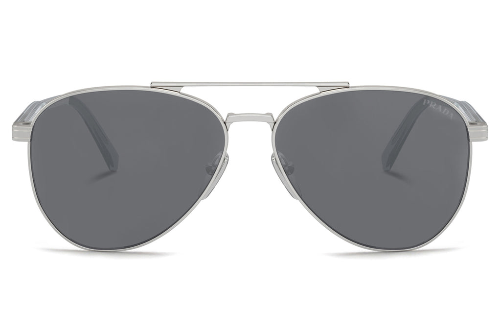 Prada - PR A58S Sunglasses Silver with Dark Grey Flash Silver Lenses (1BC175)