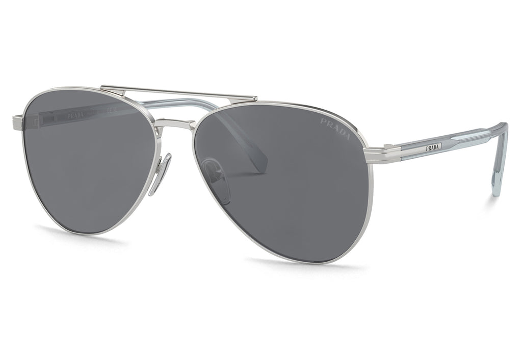 Prada - PR A58S Sunglasses Silver with Dark Grey Flash Silver Lenses (1BC175)