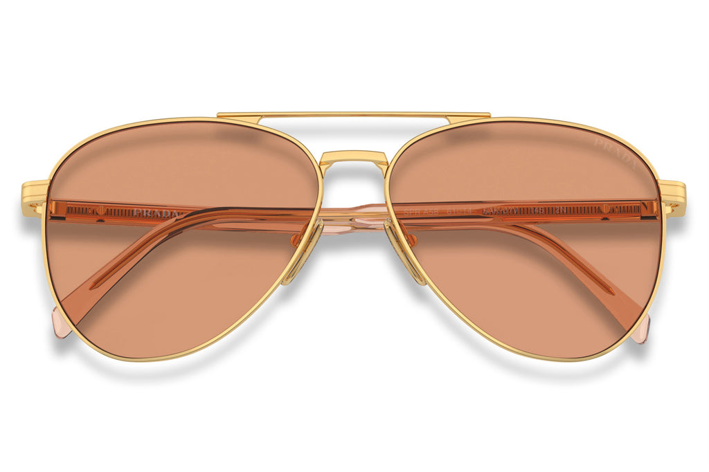 Prada - PR A58S Sunglasses Gold with Orange Lenses (5AK07V)
