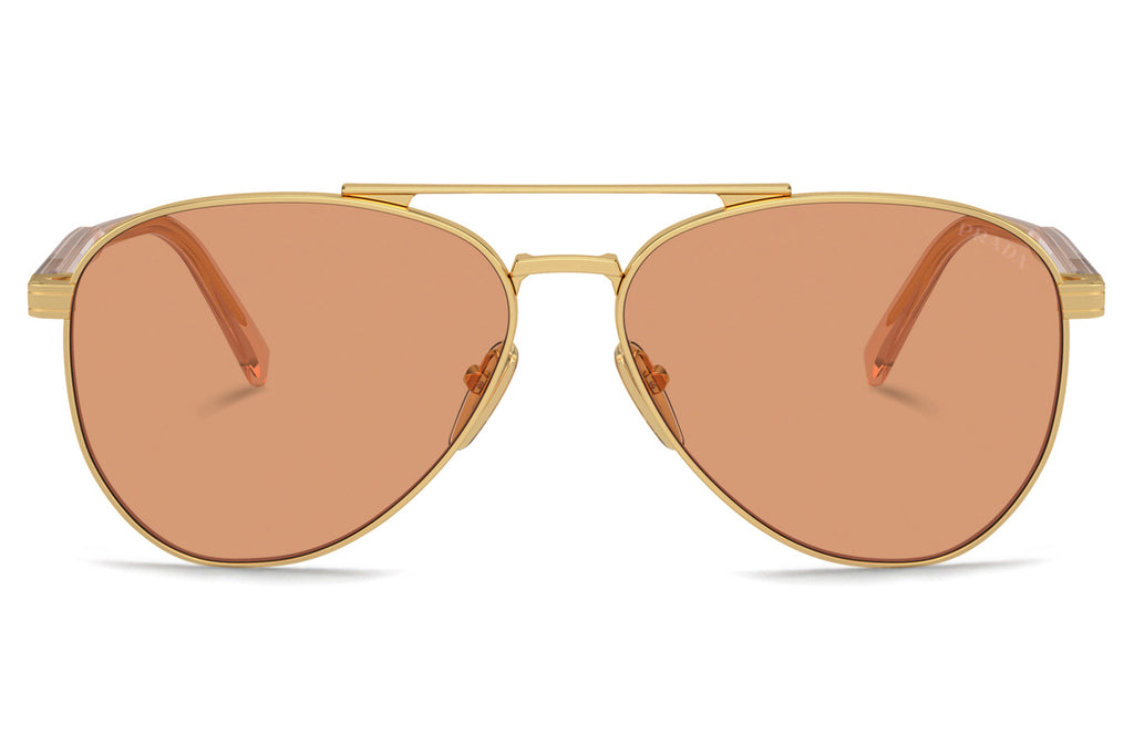 Prada - PR A58S Sunglasses Gold with Orange Lenses (5AK07V)
