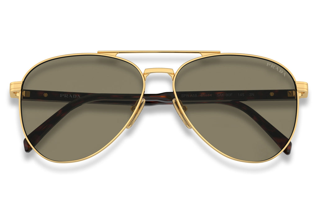 Prada - PR A58S Sunglasses Gold with Light Brown Lenses (5AK90F)