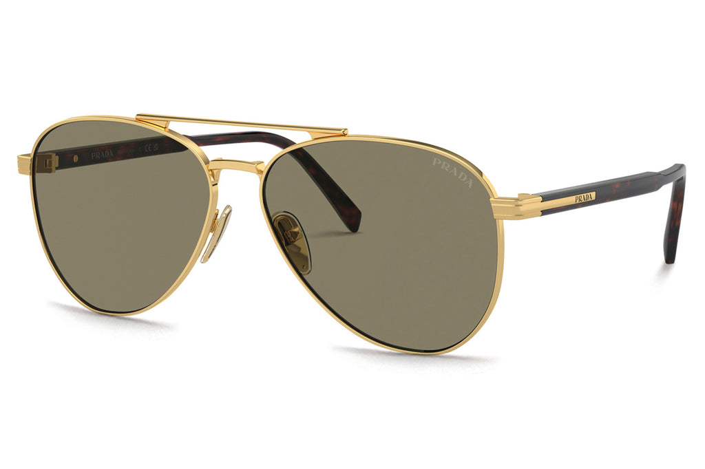Prada - PR A58S Sunglasses Gold with Light Brown Lenses (5AK90F)
