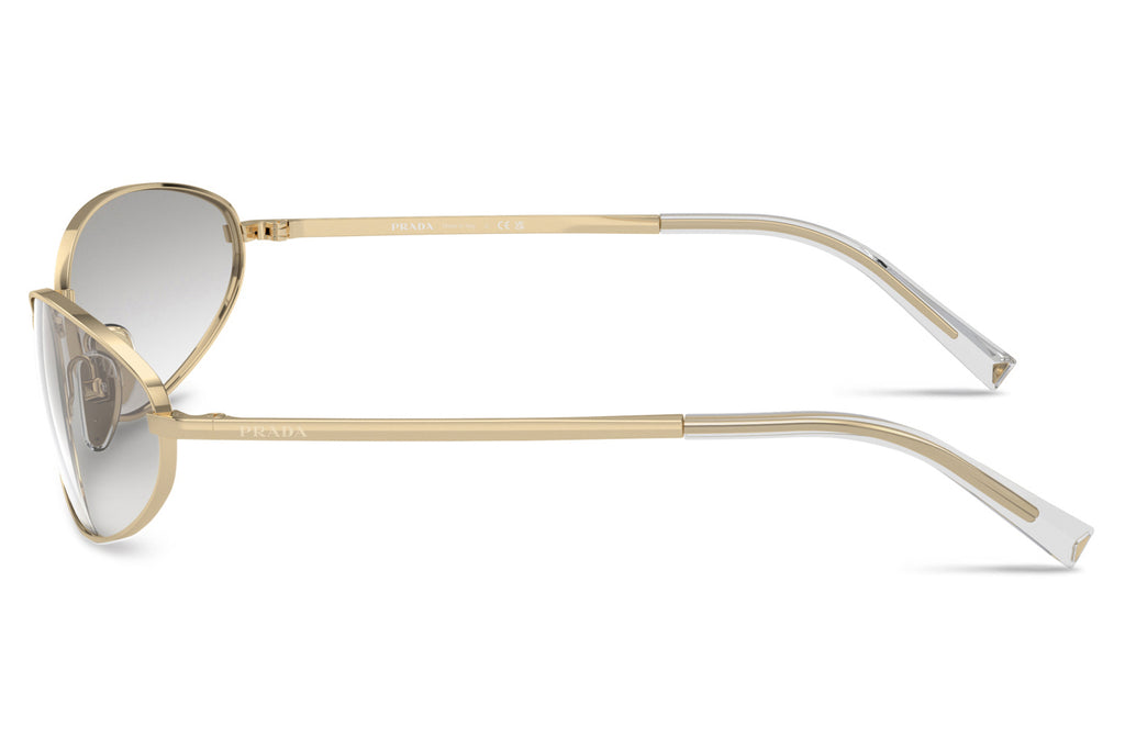Prada - PR A59S Sunglasses Pale Gold with Clear Mirror Gold Gradient Lenses (14N7H1)