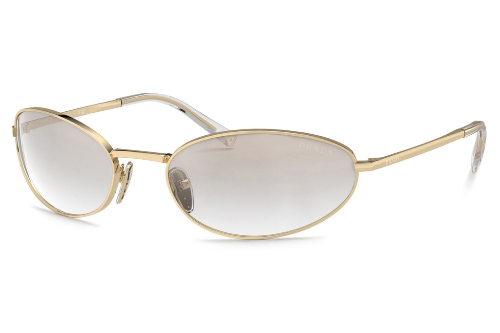 Prada - PR A59S Sunglasses Pale Gold with Clear Mirror Gold Gradient Lenses (14N7H1)