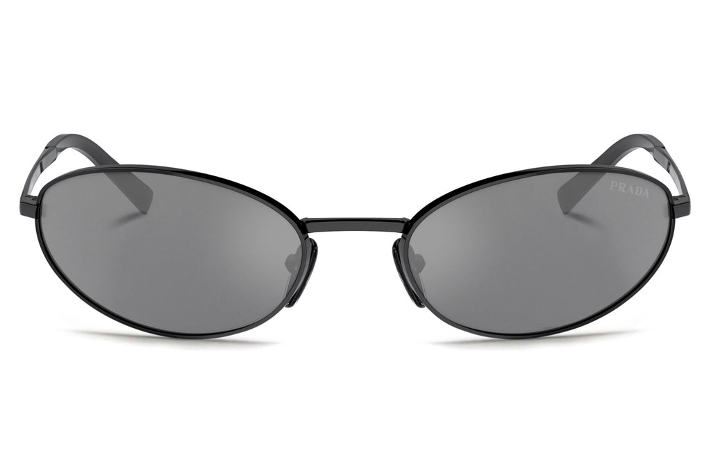 Prada - PR A59S Sunglasses Black with Grey Mirror Silver Lenses (1AB60G)