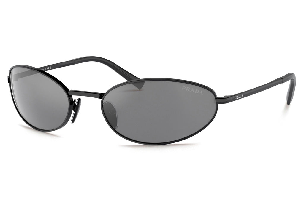 Prada - PR A59S Sunglasses Black with Grey Mirror Silver Lenses (1AB60G)