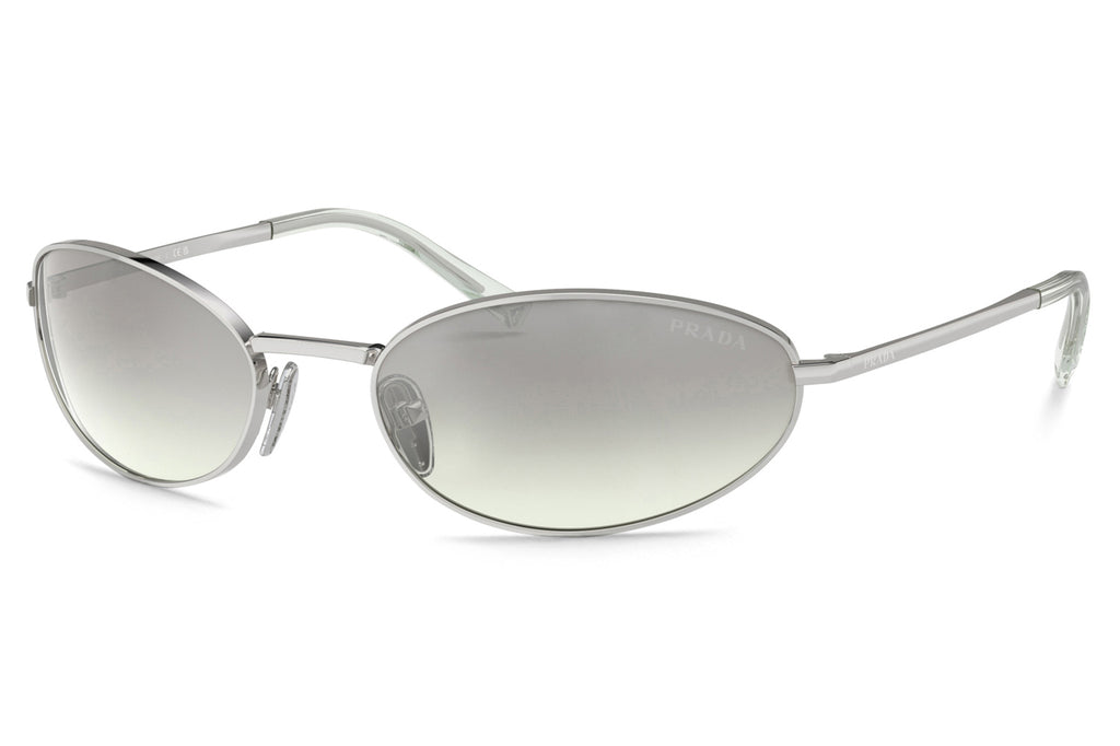 Prada - PR A59S Sunglasses Silver with Light Green Silver Gradient Lenses (1BC80G)
