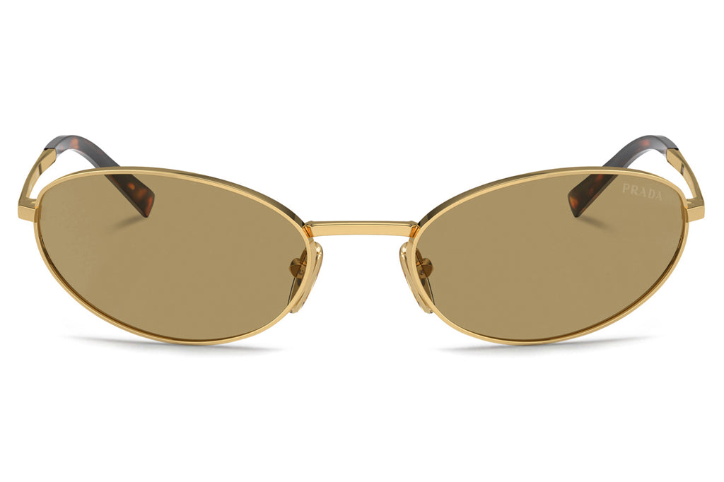 Prada - PR A59S Sunglasses Gold with Green Olive Lenses (5AK70G)