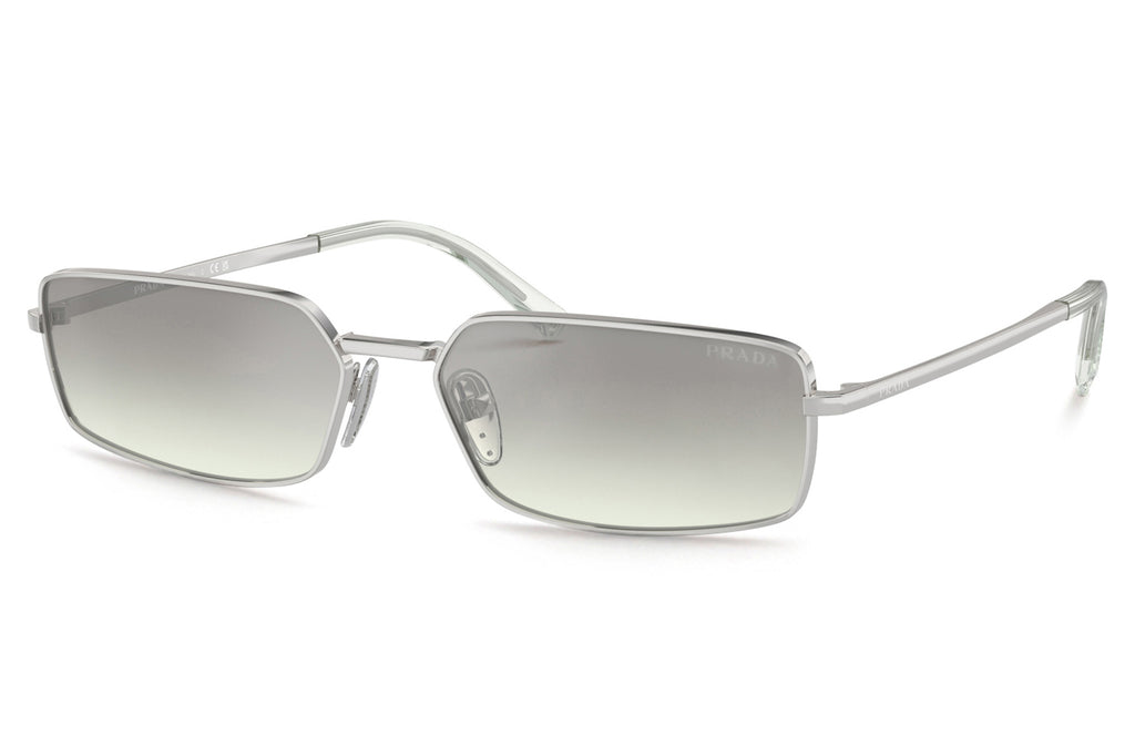 Prada - PR A60S Sunglasses Silver with Light Green Silver Gradient Lenses (1BC80G)