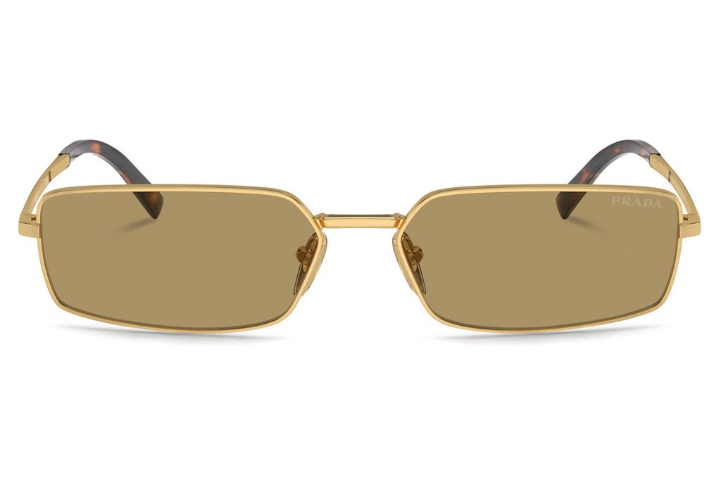 Prada - PR A60S Sunglasses Gold with Green Olive Lenses (5AK70G)
