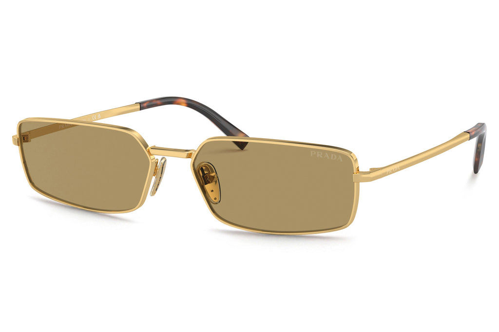 Prada - PR A60S Sunglasses Gold with Green Olive Lenses (5AK70G)