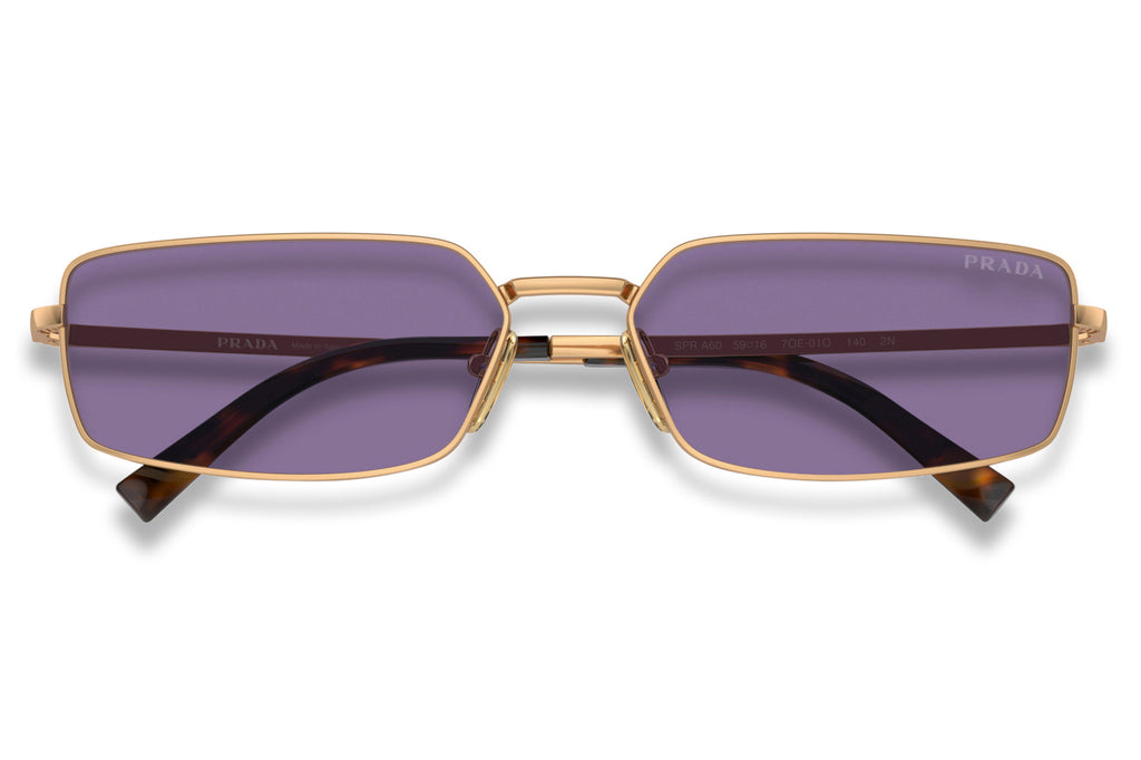 Prada - PR A60S Sunglasses Brass with Violet Lenses (7OE01O)