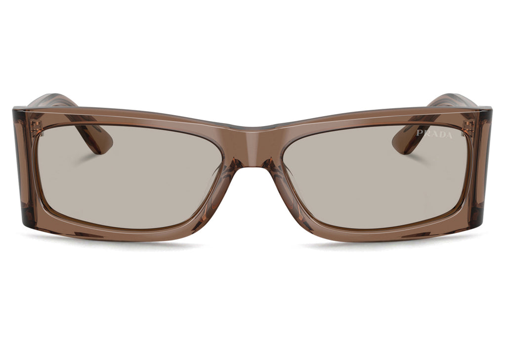Prada - PR B03S Sunglasses Transparent Brown with Light Brown Lenses (16W5J2)