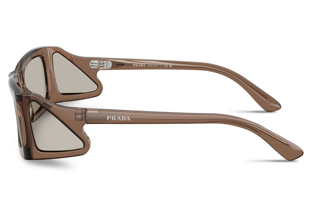 Prada - PR B03S Sunglasses Transparent Brown with Light Brown Lenses (16W5J2)