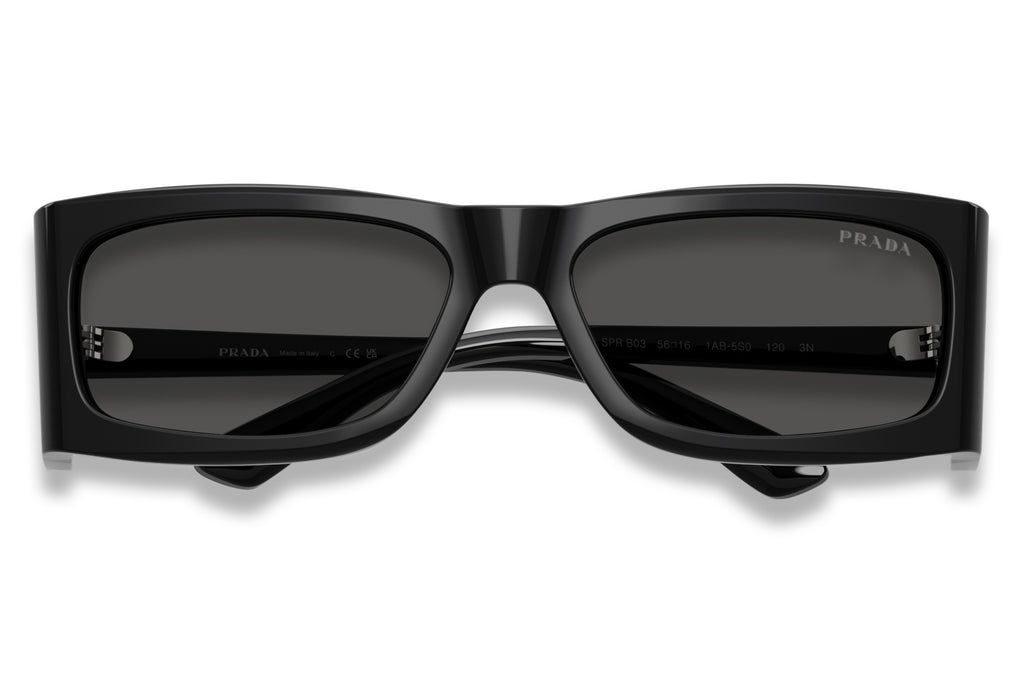 Prada - PR B03S Sunglasses Black with Dark Grey Lenses (1AB5S0)
