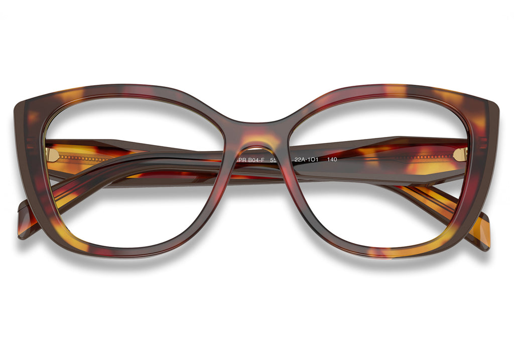 Prada - PR B04VF (Low Bridge Fit) Eyeglasses Poppy Tortoise/Bordeaux (22A1O1)