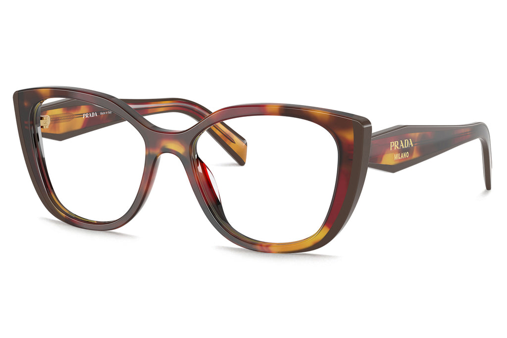Prada - PR B04V Eyeglasses Poppy Tortoise/Bordeaux (22A1O1)