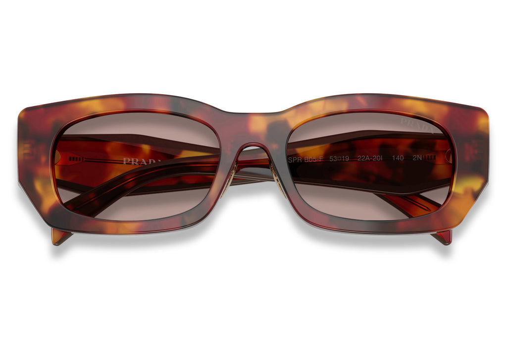 Prada - PR B05SF Sunglasses Poppy Tortoise with Light Purple Brown Lenses (22A20I)