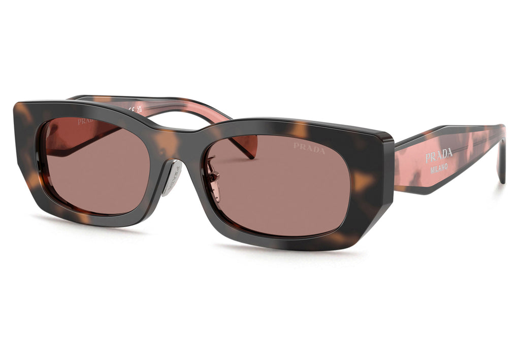 Prada - PR B05SF Sunglasses Mauve Tortoise with Light Brown Lenses (23A60B)