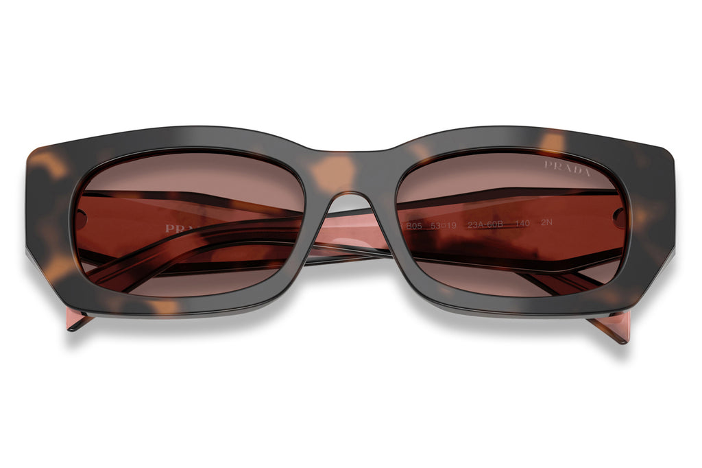 Prada - PR B05S Sunglasses Mauve Tortoise with Light Brown Lenses (23A60B)