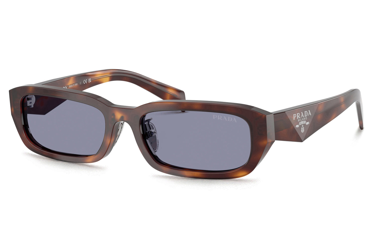 Prada Black Frame Sunglasses with Brown Tinted Lenses Prada - PR 24ZS Sunglasses | Specs Collective main image 2