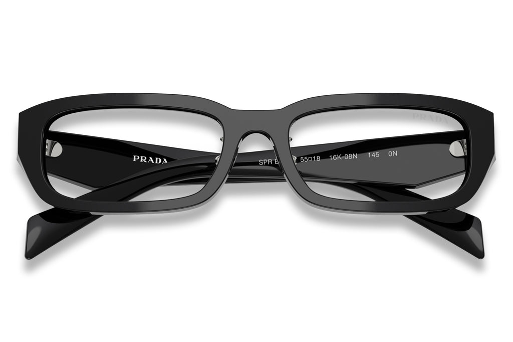 Prada - PR B06SF Sunglasses Black with Clear Blue-Violet Light Filter Lenses (16K08N)