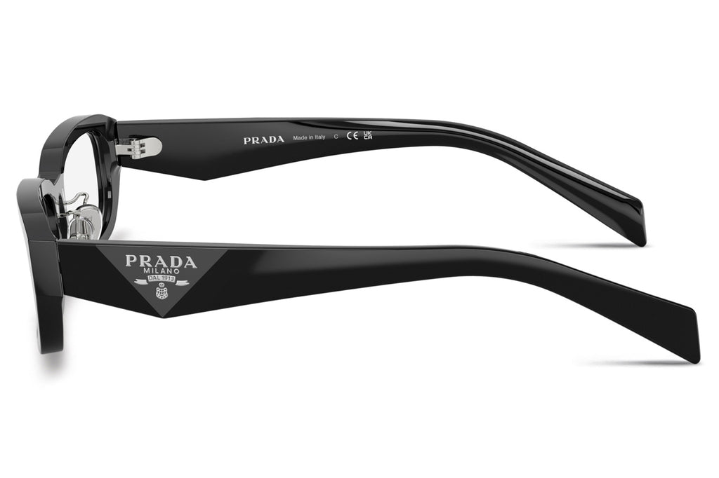 Prada - PR B06SF Sunglasses Black with Clear Blue-Violet Light Filter Lenses (16K08N)
