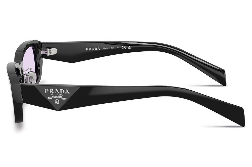 Prada - PR B06SF Sunglasses Black with Black with Violet Lenses (16K40J)