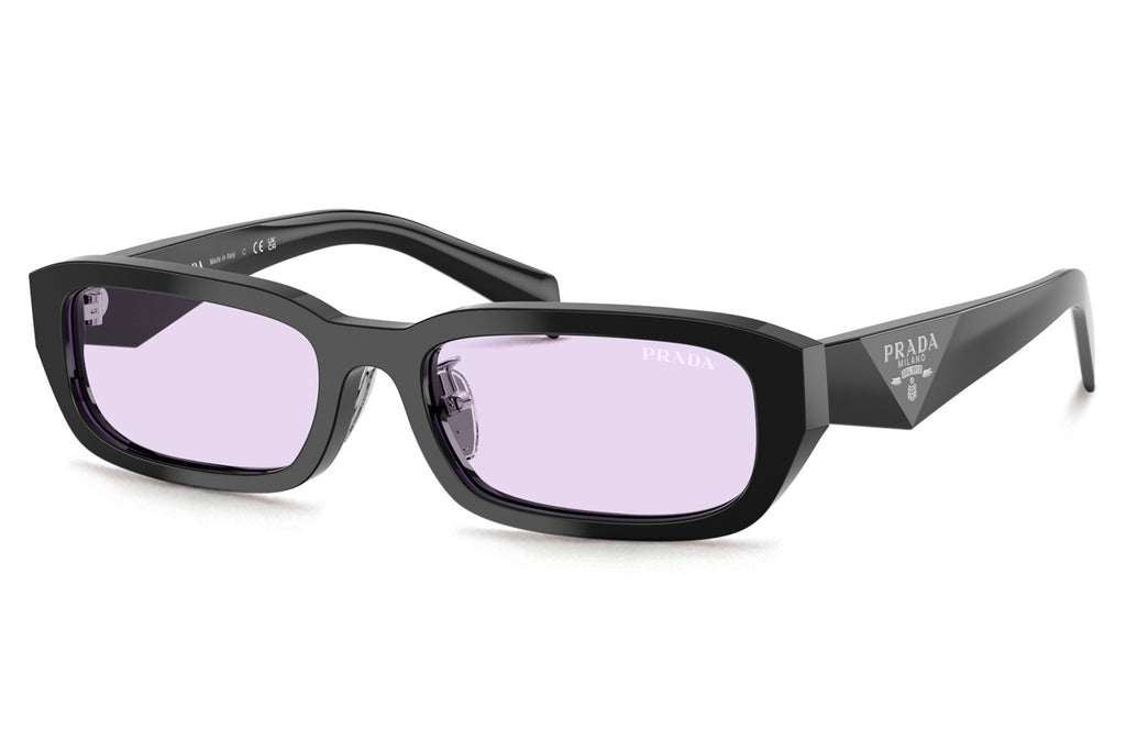 Prada - PR B06SF Sunglasses Black with Black with Violet Lenses (16K40J)
