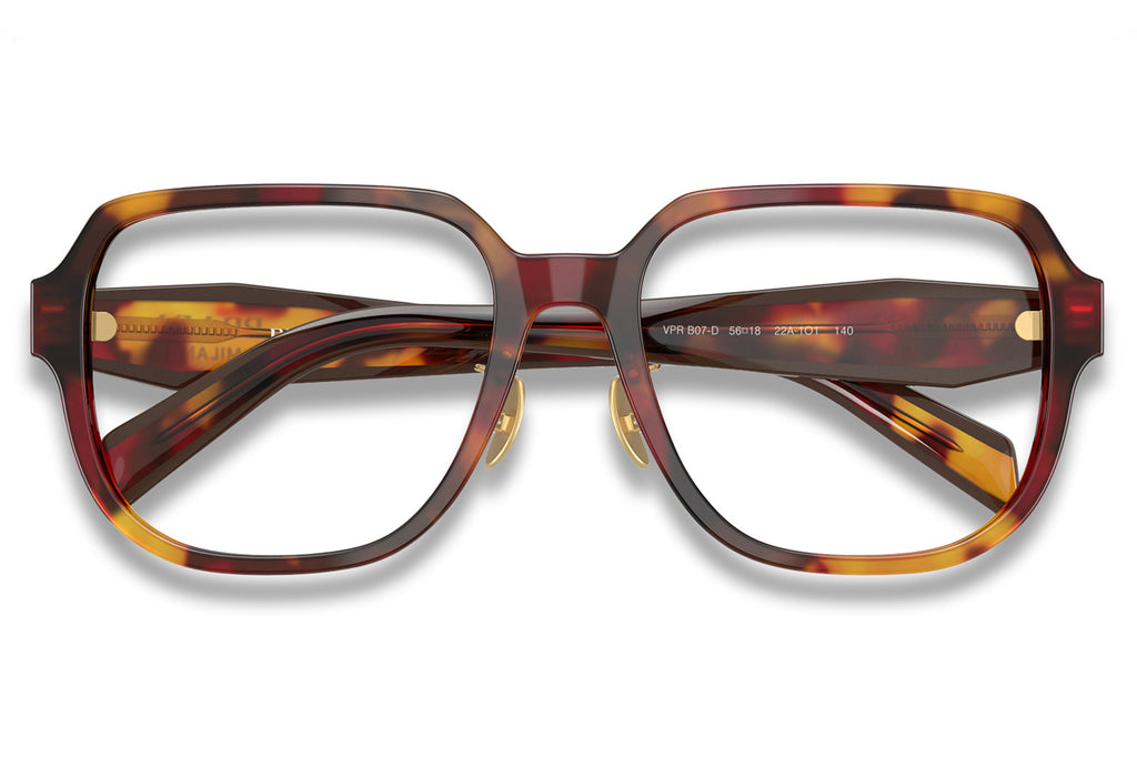 Prada - PR B07VD (Low Bridge Fit) Eyeglasses Poppy Tortoise/Bordeaux (22A1O1)