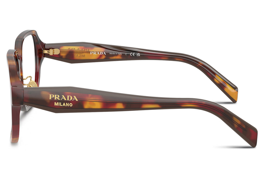 Prada - PR B07VD (Low Bridge Fit) Eyeglasses Poppy Tortoise/Bordeaux (22A1O1)