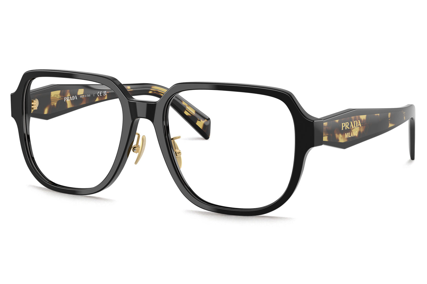 NEW Prada PR B07VD Black White Eyeglasses Frames PR B07VD Eyeglasses - Prada Authorized Retailer | coolframes  main image 4