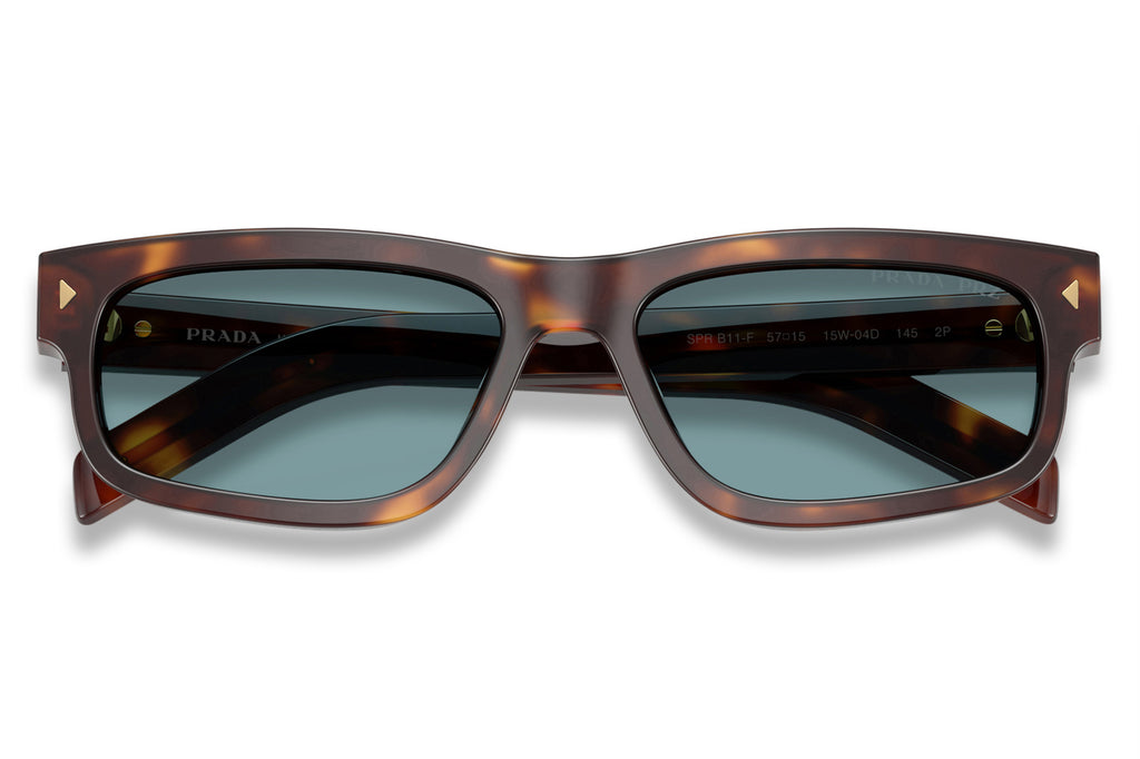 Prada - PR B11SF Sunglasses Classic Tortoise with Green Polar Lenses (15W04D)