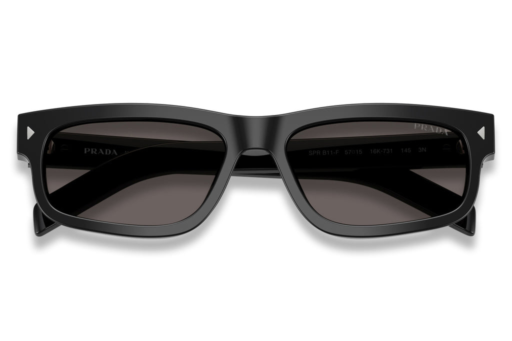 Prada - PR B11SF Sunglasses Black with Dark Grey Lenses (16K731)