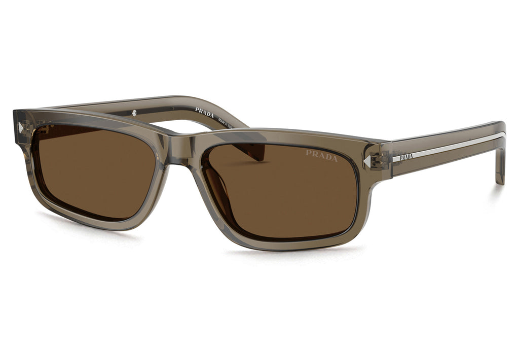 Prada - PR B11SF Sunglasses Transparent Terra with Dark Brown Lenses (18T70F)