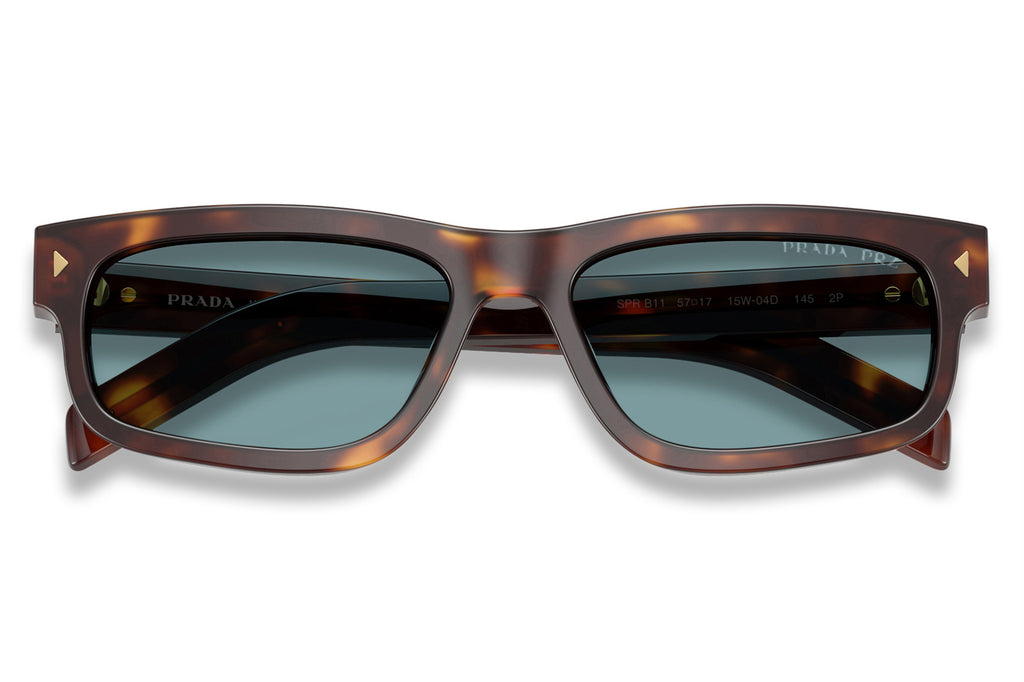 Prada - PR B11S Sunglasses Classic Tortoise with Green Polar Lenses (15W04D)