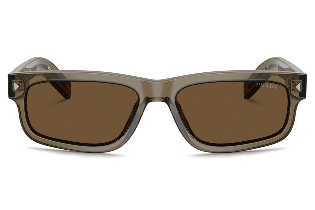 Prada - PR B11S Sunglasses Transparent Terra with Dark Brown Lenses (18T70F)