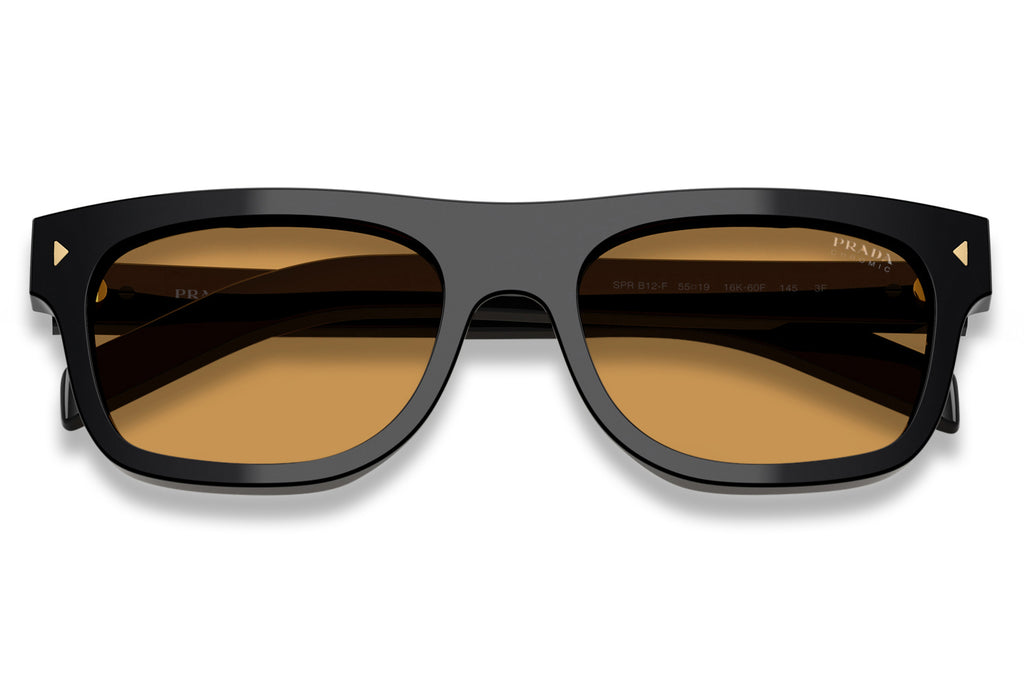 Prada - PR B12SF Sunglasses Black with Brown Photochromic Lenses (16K60F)