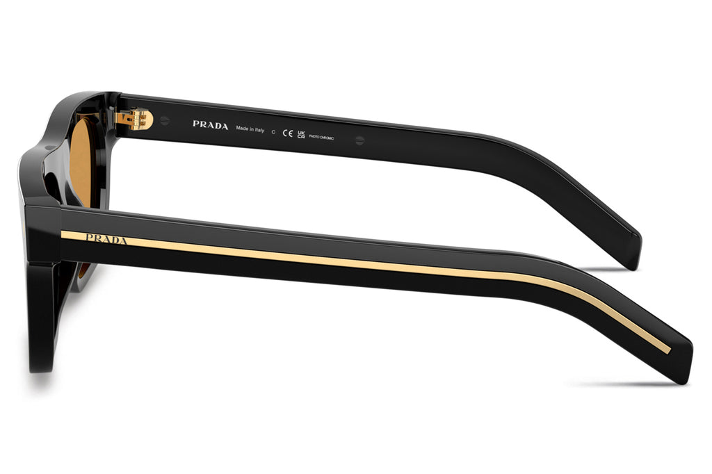 Prada - PR B12SF Sunglasses Black with Brown Photochromic Lenses (16K60F)