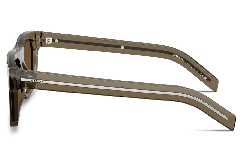 Prada - PR B12SF Sunglasses Transparent Terra with Dark Brown Lenses (18T70F)