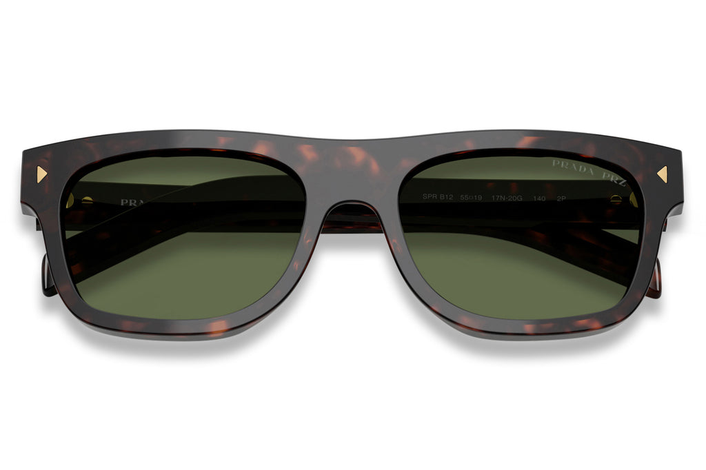 Prada - PR B12S Sunglasses Root Tortoise with Green Polar Lenses (17N20G)