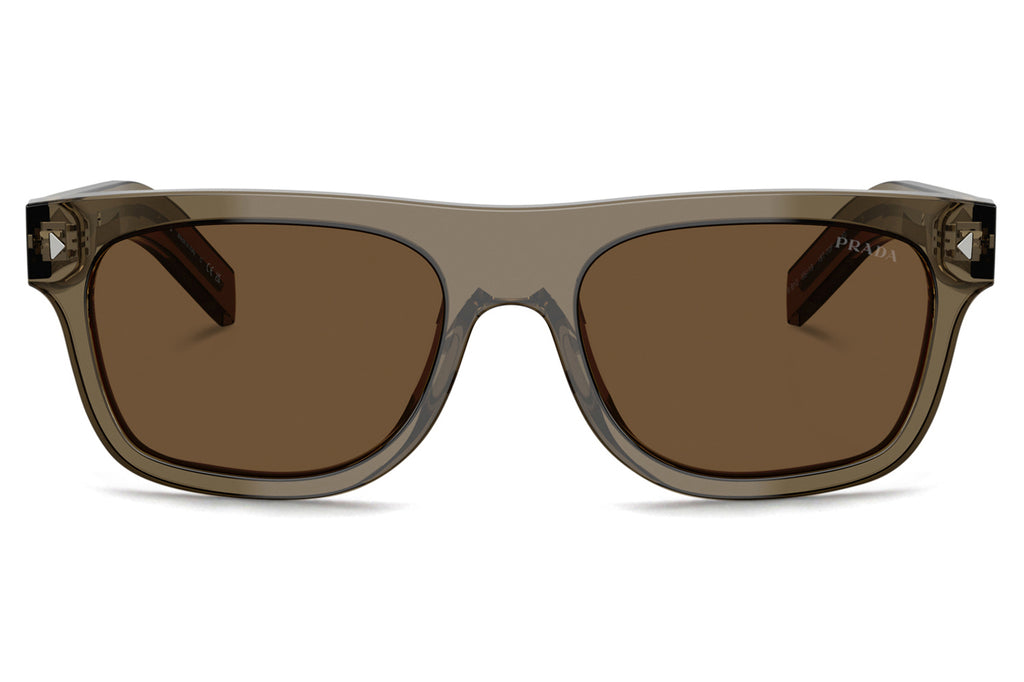 Prada - PR B12S Sunglasses Transparent Terra with Dark Brown Lenses (18T70F)