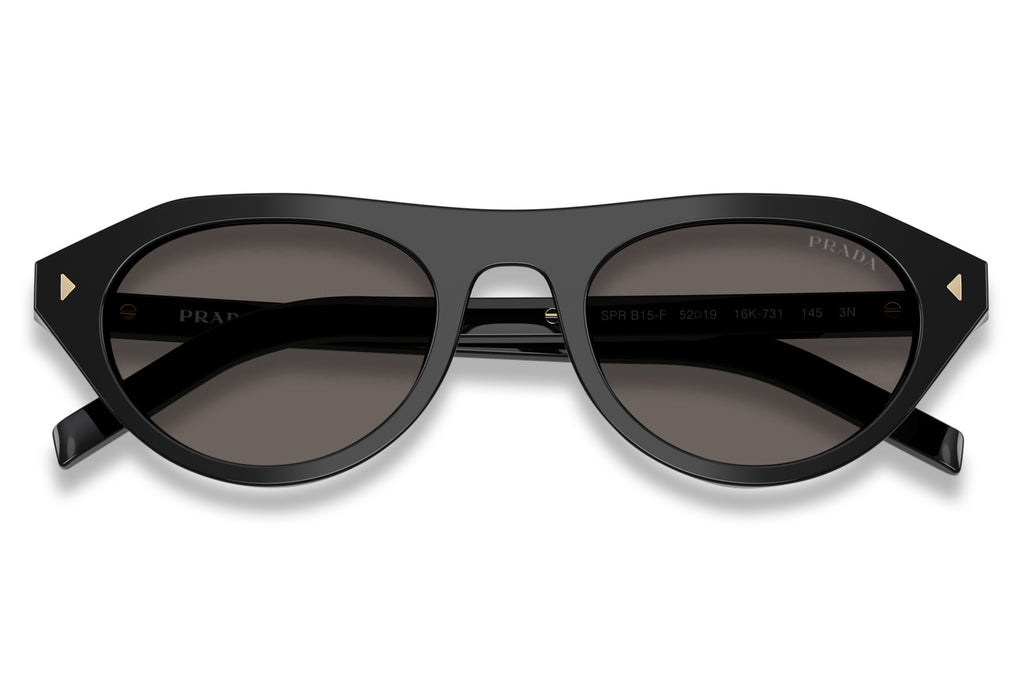 Prada - PR B15SF Sunglasses Black with Dark Grey Lenses (16K731)