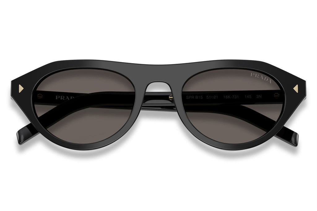Prada - PR B15S Sunglasses Black with Dark Grey Lenses (16K731)