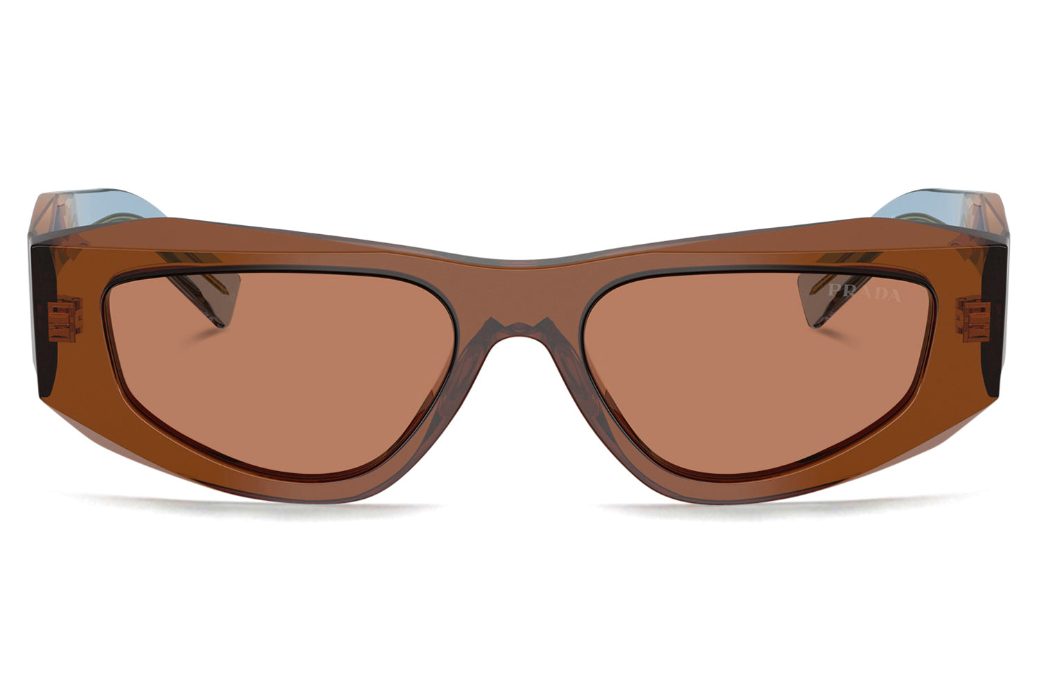 PRADA ブラウン べっこう　メガネ Prada® - PR B19SF (Low Bridge Fit) | Rectangle Acetate Sunglasses