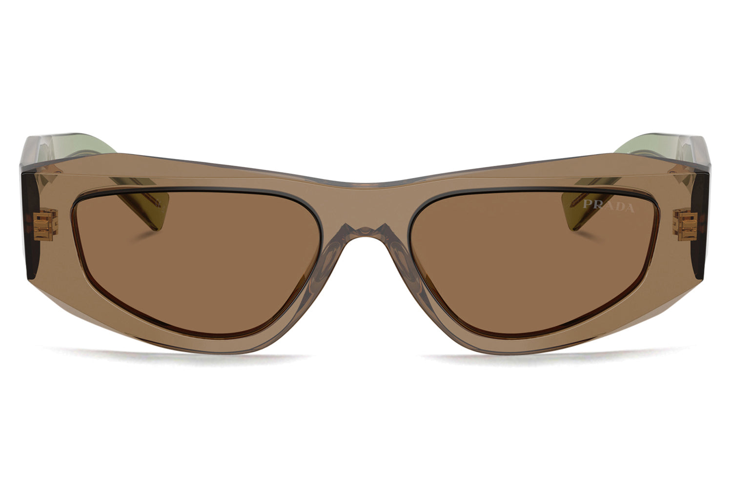 美品　PRADA　サングラス　ブラウンレンズ　シルバーフレーム Prada - PR B19SF (Low Bridge Fit) Sunglasses | Specs Collective