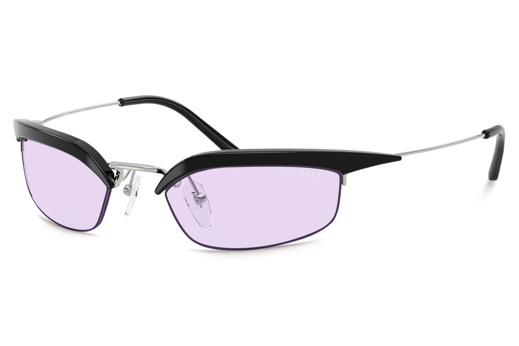 Prada - PR B50S Sunglasses Black/Silver with Violet Lenses (TZM40J)