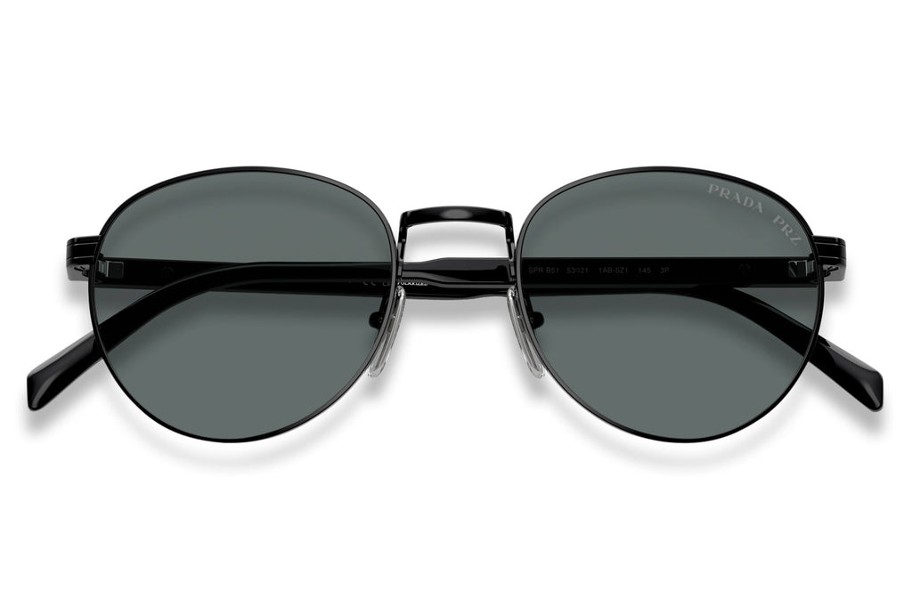 Prada - PR B51S Sunglasses Shiny Black with Black Polar Lenses (1AB5Z1)